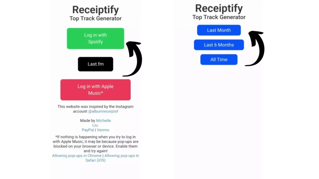 Steps to Get Receiptify Spotify