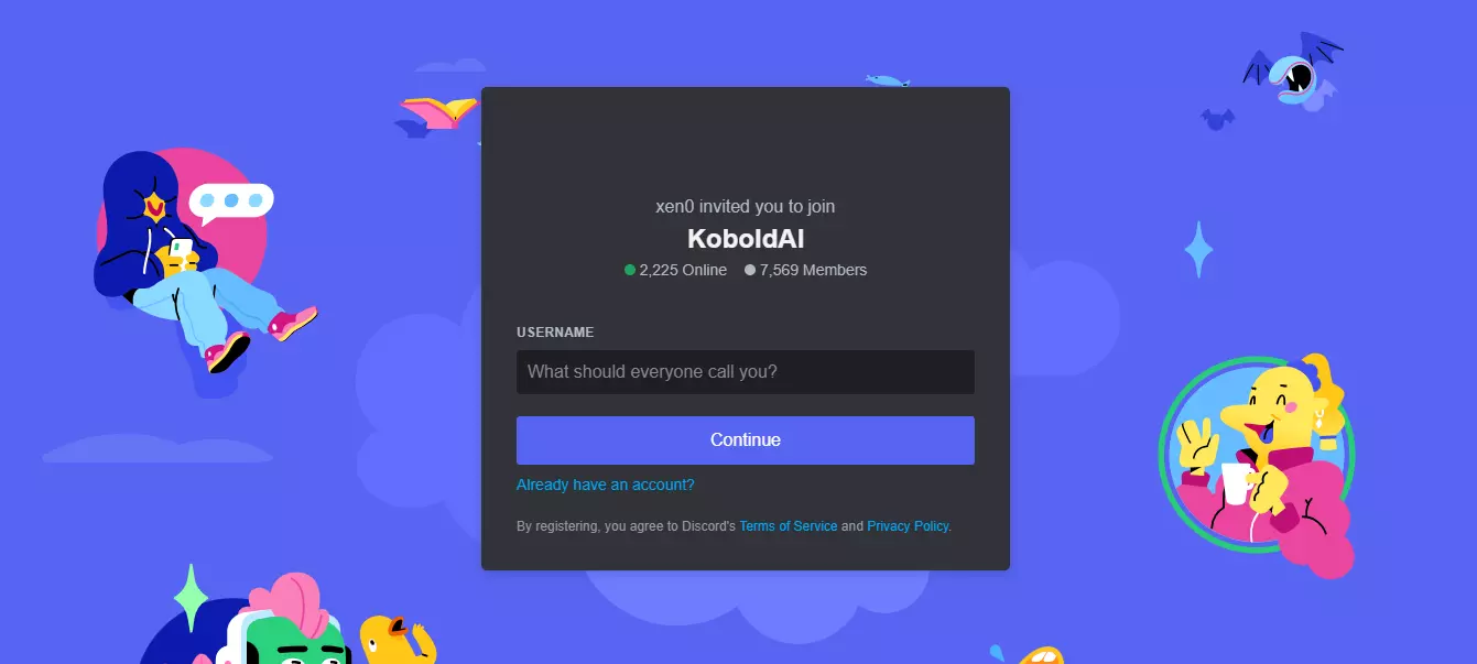 Join Kobold AI Discord Server Link To Find Alike Users