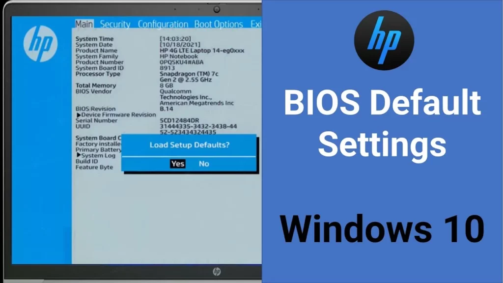 BIOS Settings; How to Fix HP Laptop Not Turning On | Causes & Fixes