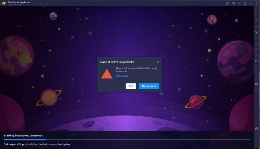 Bluestacks error; Bluestacks App Player Not Opening